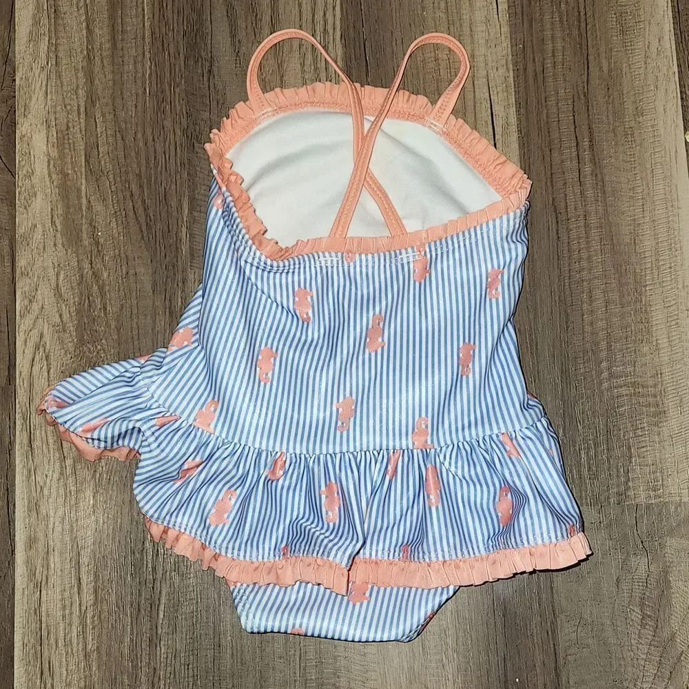 Gymboree Seahorse One Piece Swimsuit 6-12mo Vintage